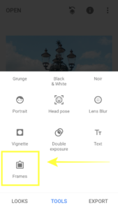 snapseed how to get white borders on your Insta pics