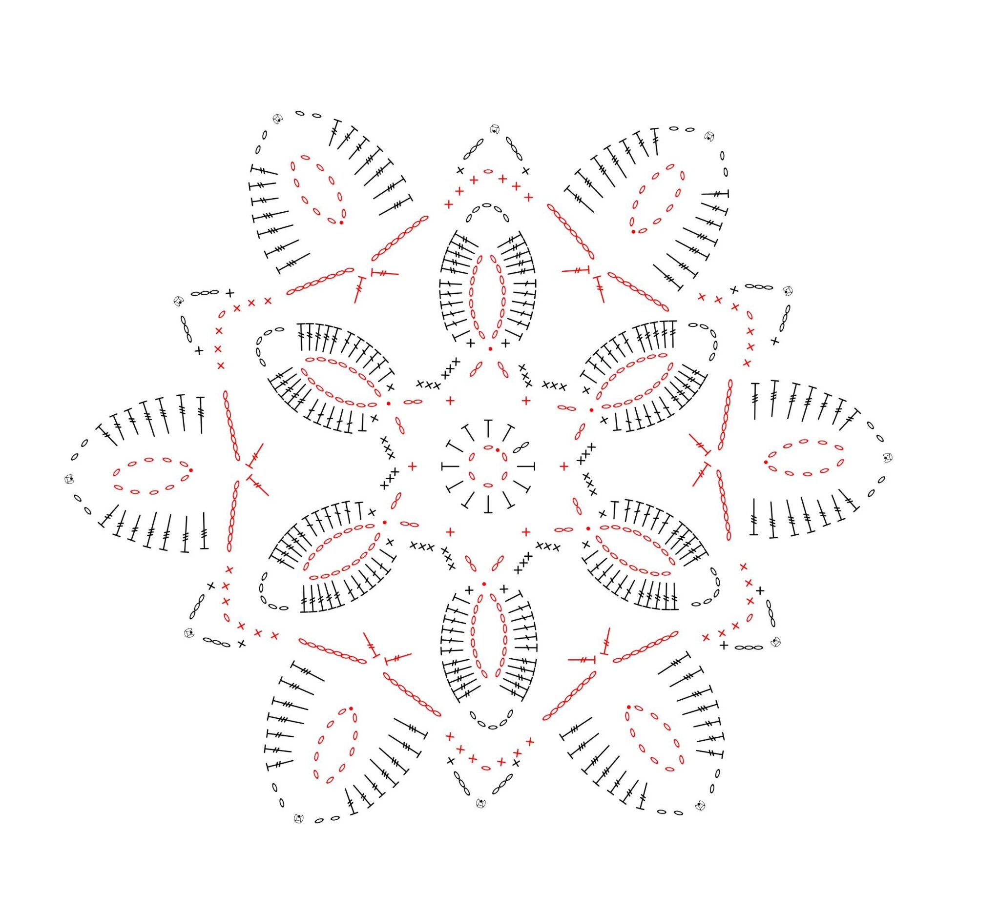 Frosted snowflake on crochet. Free crochet pattern.